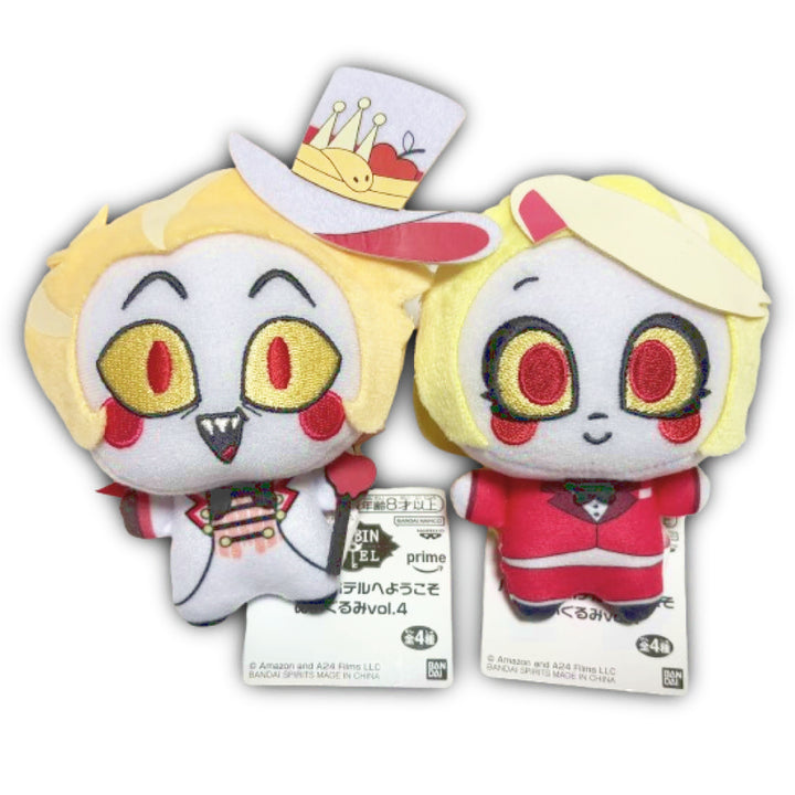 [BUNJANG] Hazbin Hotel Lucifer &amp; Charlie Chibi Plush Set / 해즈빈 호텔 치비구루미 루시퍼&amp;찰리 인형 세트