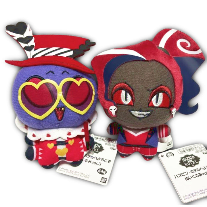 [BUNJANG] Hazbin Hotel Chibi Plush Set: Valentino &amp; Red Velvet / 해즈빈 호텔 치비구루미 발렌티노&amp;레드벨벳 인형 세트