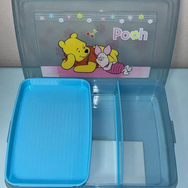 [BUNJANG] Disney Winnie the Pooh Multi-Purpose Storage Box (Blue) / 고전문구 디즈니 푸 다용도 정리함 보관함(블루)
