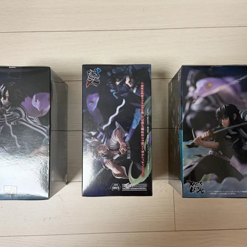 [BUNJANG] Demon Slayer Cross Link Iguro Obanai, Muichiro Tokito, Sanemi Shinazugawa Bundle Set Figures / [새상품] 귀멸의칼날 크로스링크 오바나이, 무이치로, 사네미 피규어 일괄