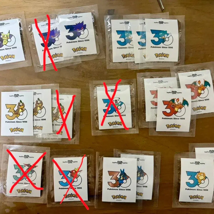 [BUNJANG] Pokemon Baskin Robbins Stickers (Ttibu-seal) / 교환) 베스킨 포켓몬 띠부씰