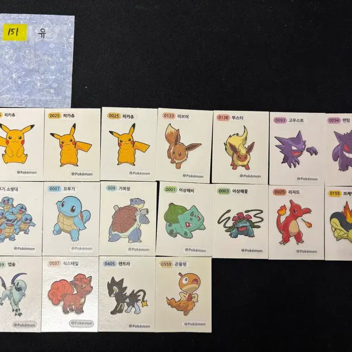 [BUNJANG] Pokemon Stickers / 포켓몬 띠부씰 뮤등등 판매