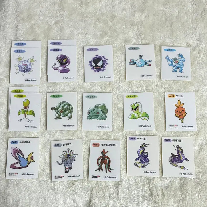 [BUNJANG] Pokemon 30th Anniversary Artwork Sticker Collection / 포켓몬 띠부씰 (30주년 로고, 아트윅, 1세대 등 교환 및 판매)