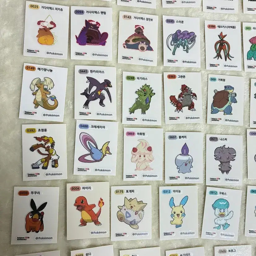 [BUNJANG] Pokemon 30th Anniversary Artwork Sticker Collection / 포켓몬 띠부씰 (30주년 로고, 아트윅, 1세대 등 교환 및 판매)