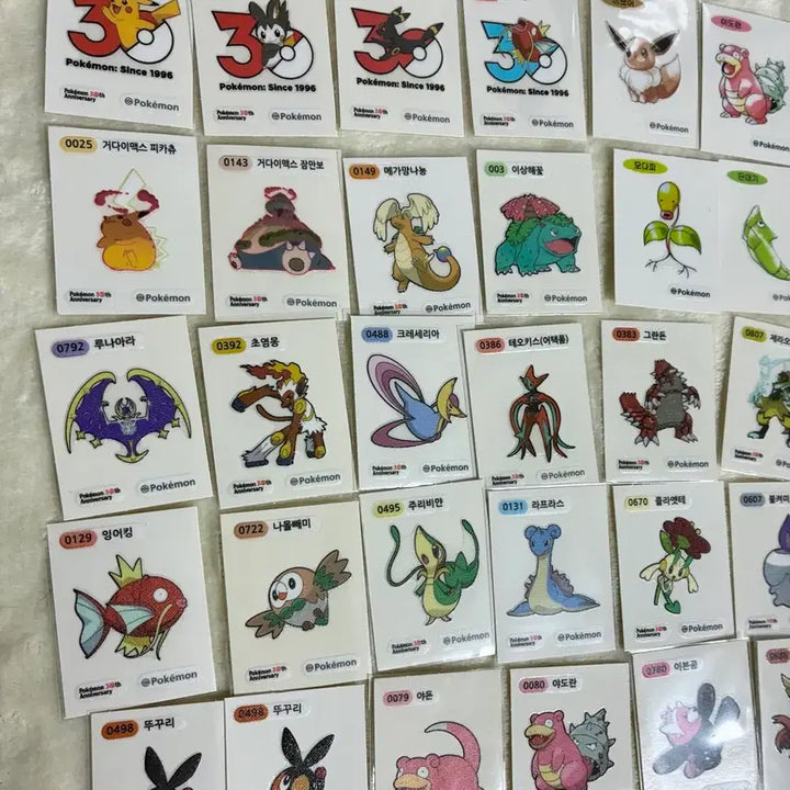 [BUNJANG] Pokemon 30th Anniversary Artwork Sticker Collection / 포켓몬 띠부씰 (30주년 로고, 아트윅, 시즌 여러개 등 교환 및 판매)