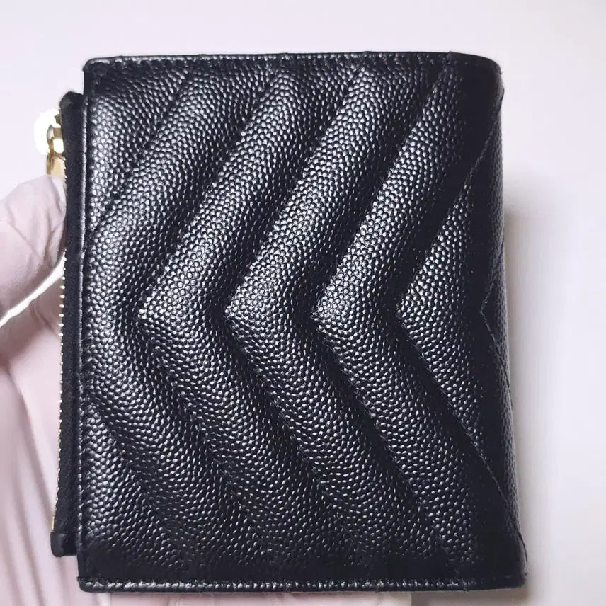 [BUNJANG] Saint Laurent Monogram Caviar Bifold Wallet / 정품 생로랑 모노그램 캐비어 반지갑 575879 BOW01 1000