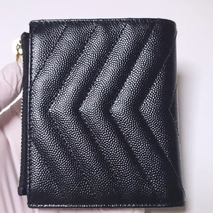 [BUNJANG] Saint Laurent Monogram Caviar Bifold Wallet / 정품 생로랑 모노그램 캐비어 반지갑 575879 BOW01 1000