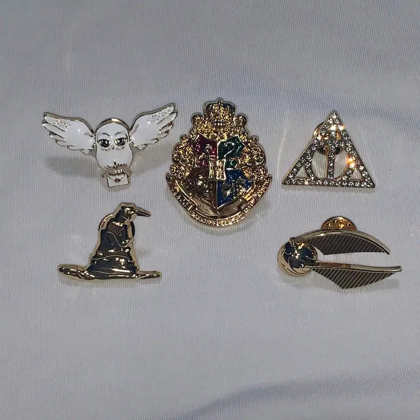 [BUNJANG] Harry Potter Official Badge 5-Piece Set / [새상품] 해리포터 정품 뱃지 5종 세트