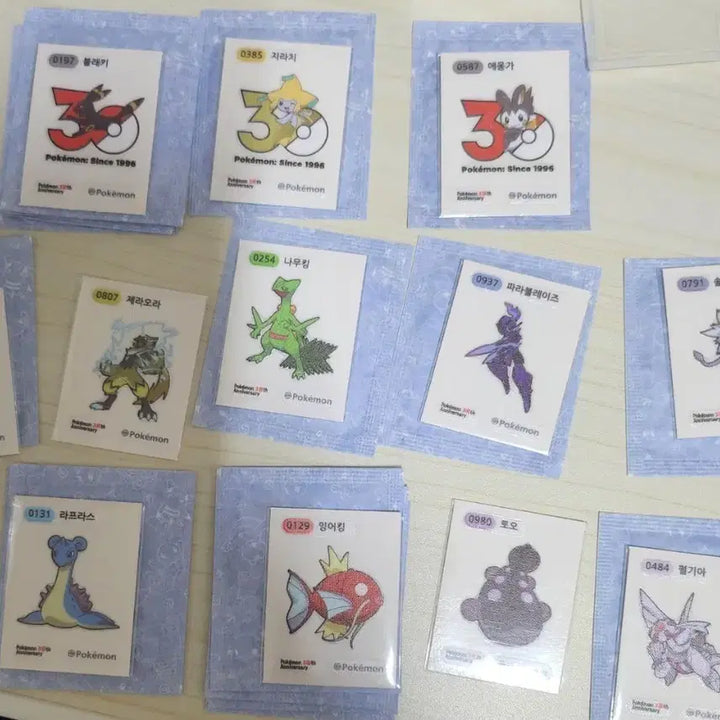 [BUNJANG] Pokemon 30th Anniversary Stickers / 포켓몬띠부씰 30주년