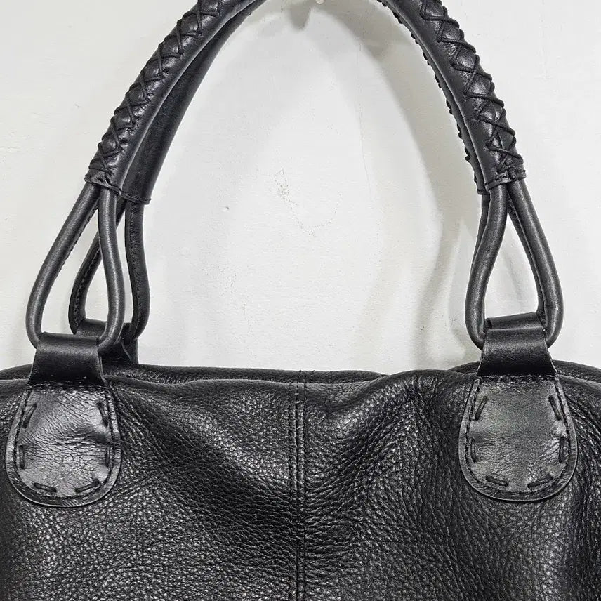 [BUNJANG] Black Leather Tote Bag / 소가죽 토드백 블랙