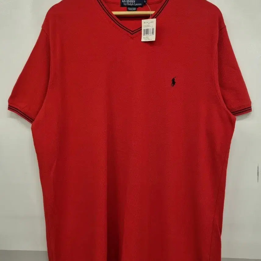 [SOLD OUT] 폴로 랄프로렌 브이넥 반팔티 붉은색