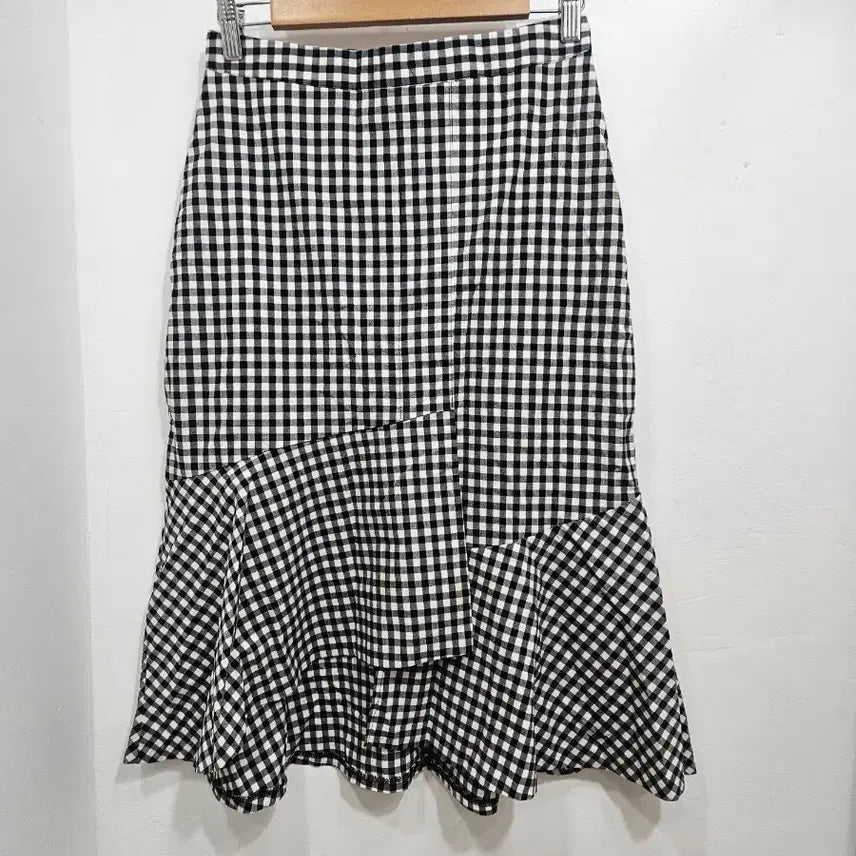 [BUNJANG] Check Frill Midi Skirt M / 체크 프릴 스커트 M
