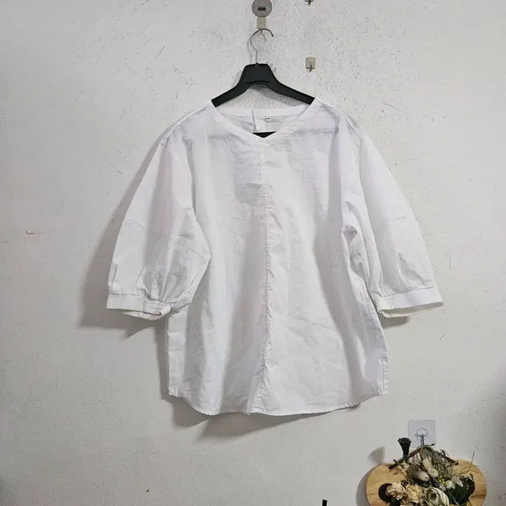 [BUNJANG] White Short Sleeve Blouse / 반팔 블라우스 화이트