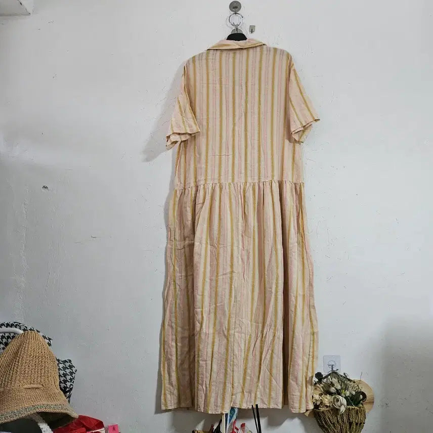 [BUNJANG] Stripe Shirt Dress / 스트라이프 셔츠 원피스