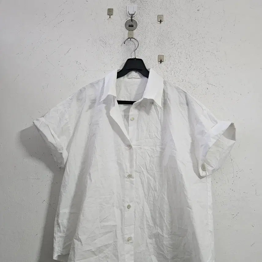 [BUNJANG] White Short Sleeve Shirt / 화이트 숏슬리브 셔츠