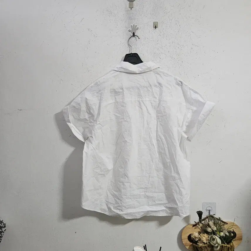 [BUNJANG] White Short Sleeve Shirt / 화이트 숏슬리브 셔츠