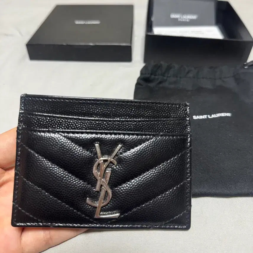 [BUNJANG] Saint Laurent Silver-tone Card Holder / [정품] 은장 생로랑 카드지갑