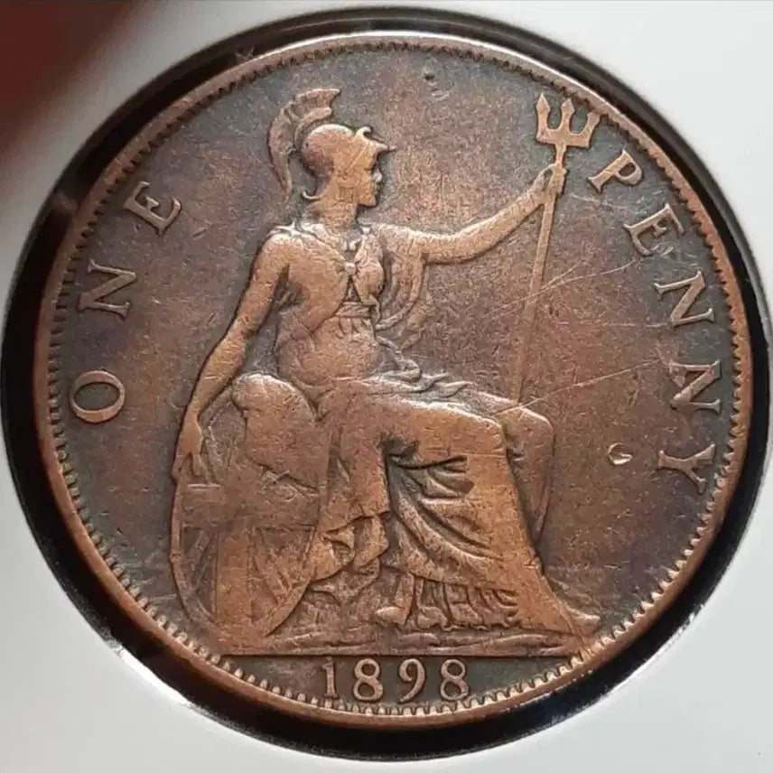 [BUNJANG] 1898 British Penny Coin - Queen Victoria / 영국 빅토리아 여왕 1898년 1페니.외국주화 주화 화폐 동전
