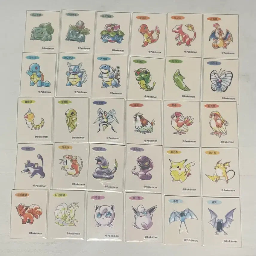 [BUNJANG] Pokemon 30th Anniversary Artwork Stickers (99 Types) Bundle Set / 포켓몬 30주년 띠부씰 99종 일괄판매 (뮤츠제외