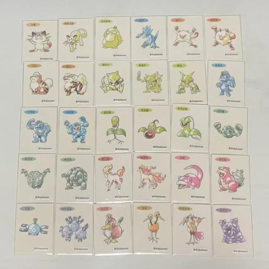 [BUNJANG] Pokemon 30th Anniversary Artwork Stickers (99 Types) Bundle Set / 포켓몬 30주년 띠부씰 99종 일괄판매 (뮤츠제외