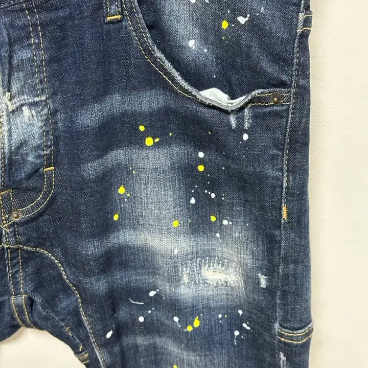 [BUNJANG] Dsquared2 Paint Splatter Slim Jeans Size 46 / 디스퀘어드2 페인트 스플래터 슬림진 46