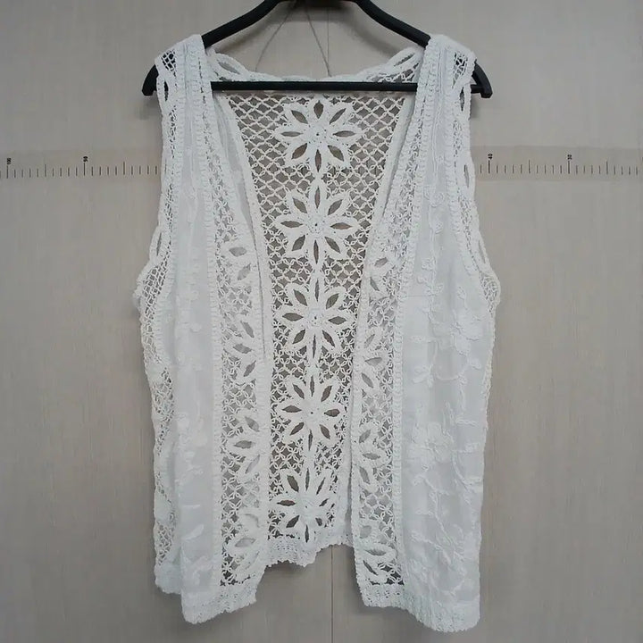 [SOLD OUT] 레이스 조끼 흰색