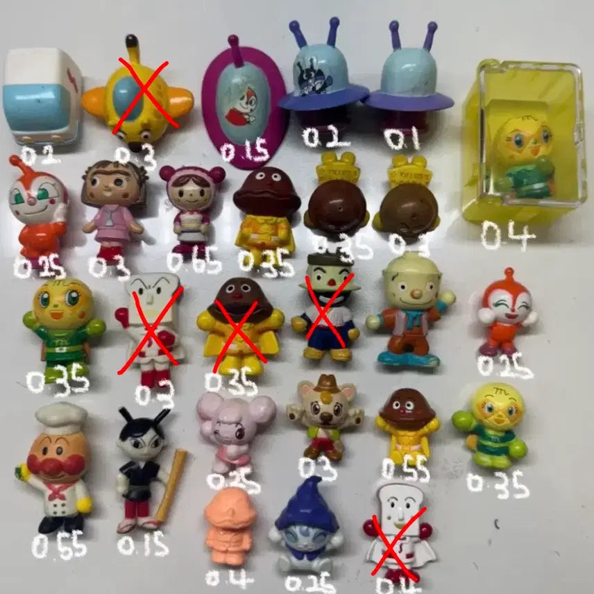[BUNJANG] Anpanman x Miffy Magnet Mini Figure Set / 호빵맨 미피 마그넷 미니피규어 자석 피규어 고전 희귀 가챠