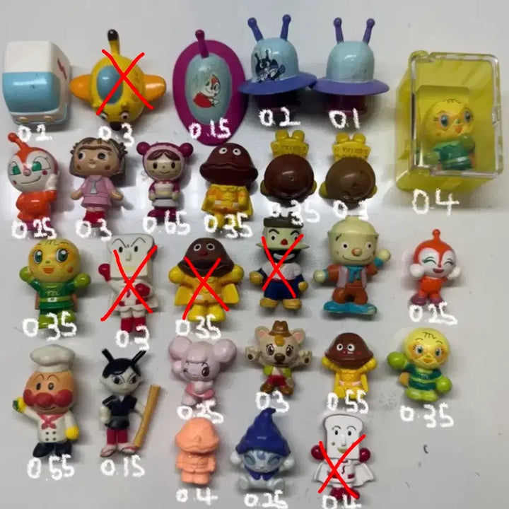 [BUNJANG] Anpanman x Miffy Magnet Mini Figure Set / 호빵맨 미피 마그넷 미니피규어 자석 피규어 고전 희귀 가챠