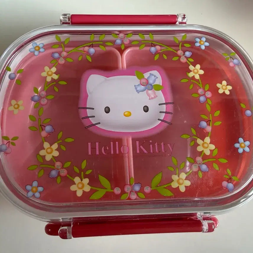 [BUNJANG] Vintage Kitty Flower Lunch Box / (마지막 가격내림!) 고전키티 도시락