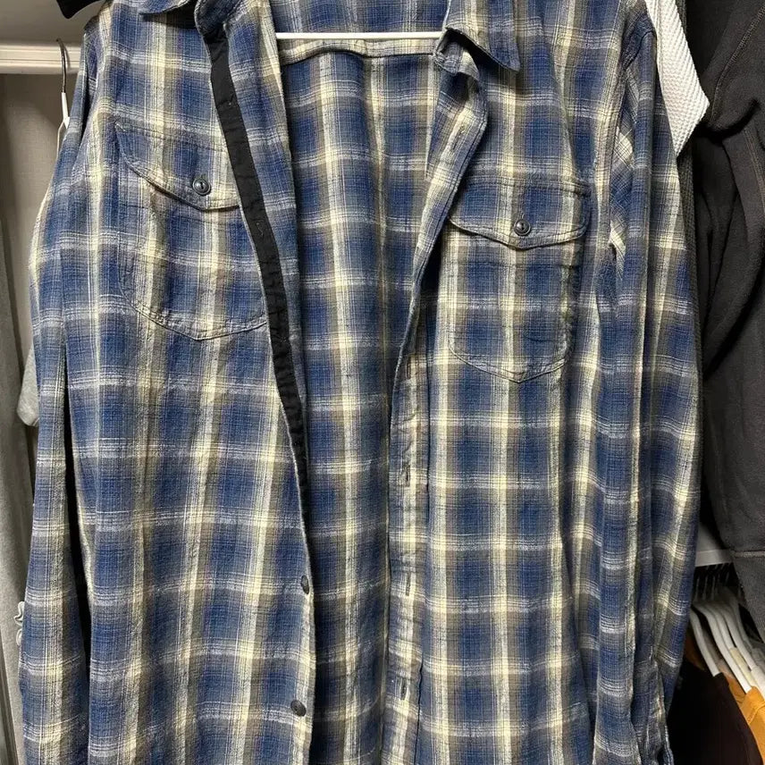[BUNJANG] RRL Plaid Woven Workshirt L / rrl 플래드 우븐 워크셔츠 L
