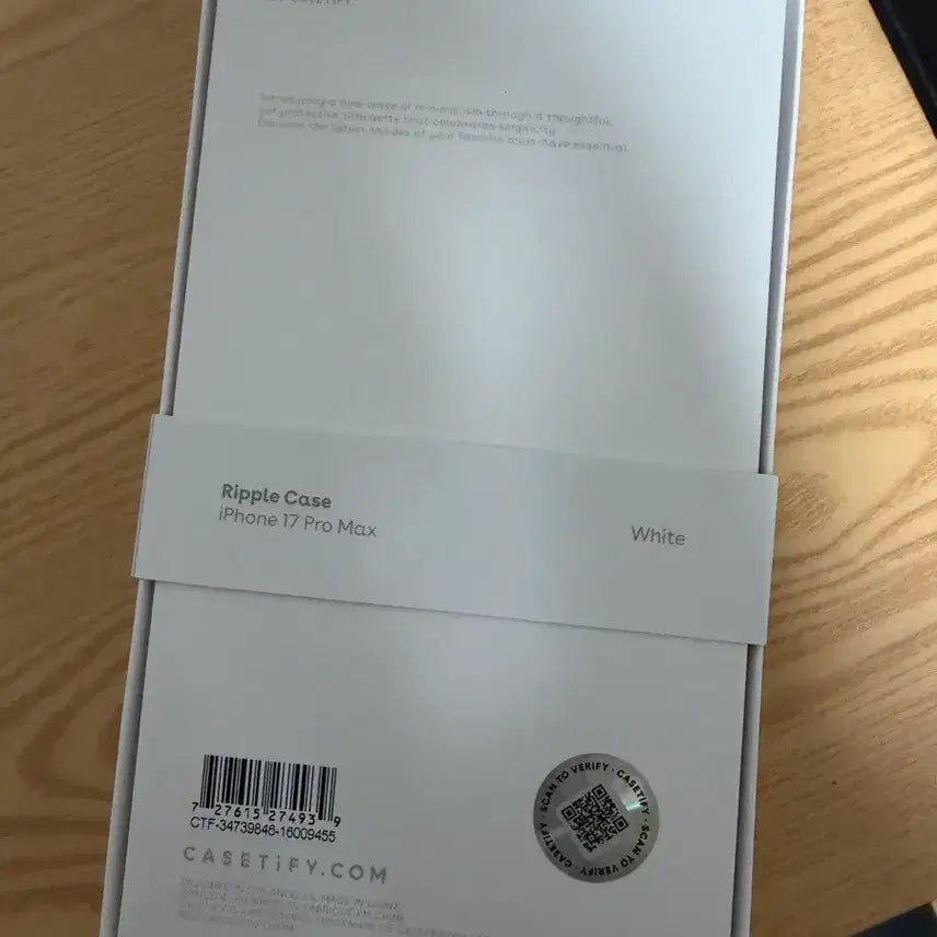 [BUNJANG] CASETiFY iPhone 17 Pro Max Ripple Case White / 케이스티파이 아이폰 17프로맥스 리플케이스 화이트