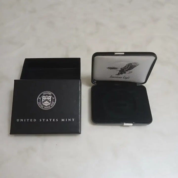 [BUNJANG] Genuine US American Eagle Proof Silver Coin "Keepsake" Case &amp; Paper Box Set / (정품)"소장용" 미국 실버이글 전용 케이스&amp;박스 일괄(은화 미포함)