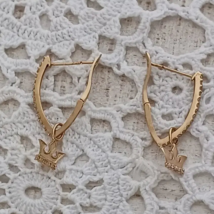 [BUNJANG] Tiara Cubic Drop Earrings 14K / 티아라 귀걸이
