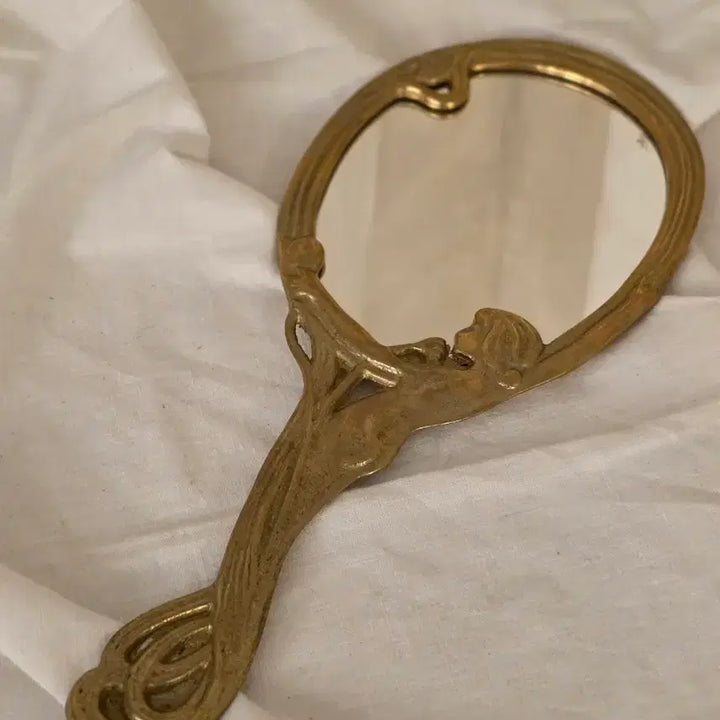[BUNJANG] Art Nouveau Bronze Hand Mirror / 아르누보 핸드미러