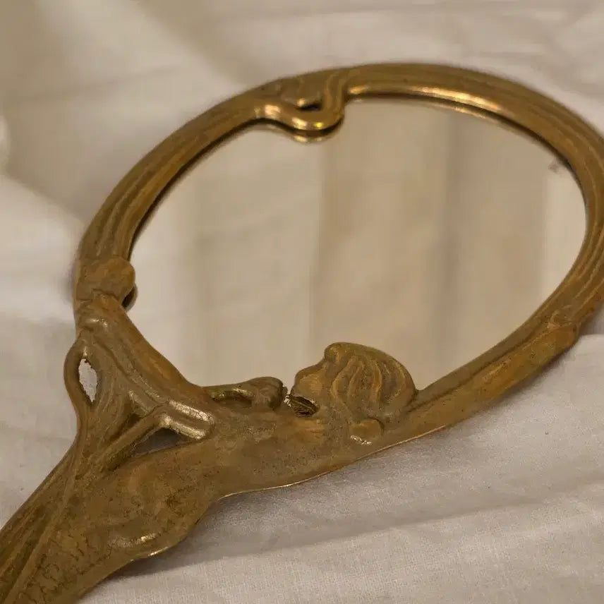 [BUNJANG] Art Nouveau Bronze Hand Mirror / 아르누보 핸드미러