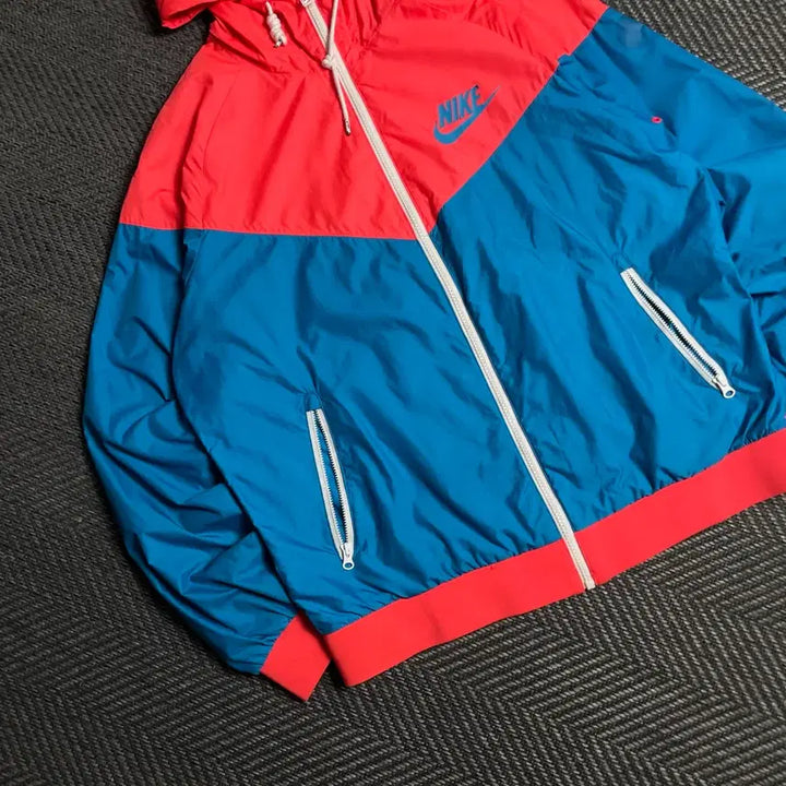 [BUNJANG] Nike NSW Colorblock Windrunner Jacket Blue Orange L / 나이키 NSW 윈드러너 투톤 바람막이 블루 오렌지o 6191