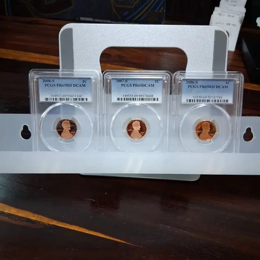[BUNJANG] PCGS Graded 1 Cent Coins 3-Coin Set (2006-2008) / PCGS 2006-2008년 발행 1센트 동전 3개 세트