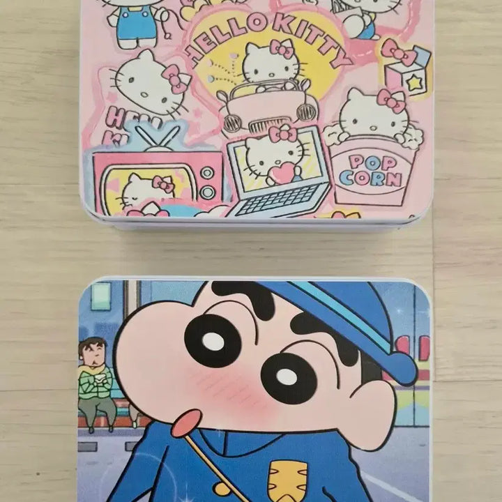 [BUNJANG] Hello Kitty &amp; Shin-chan Mini Tin Case / 헬로키티, 짱구 미니 틴케이스