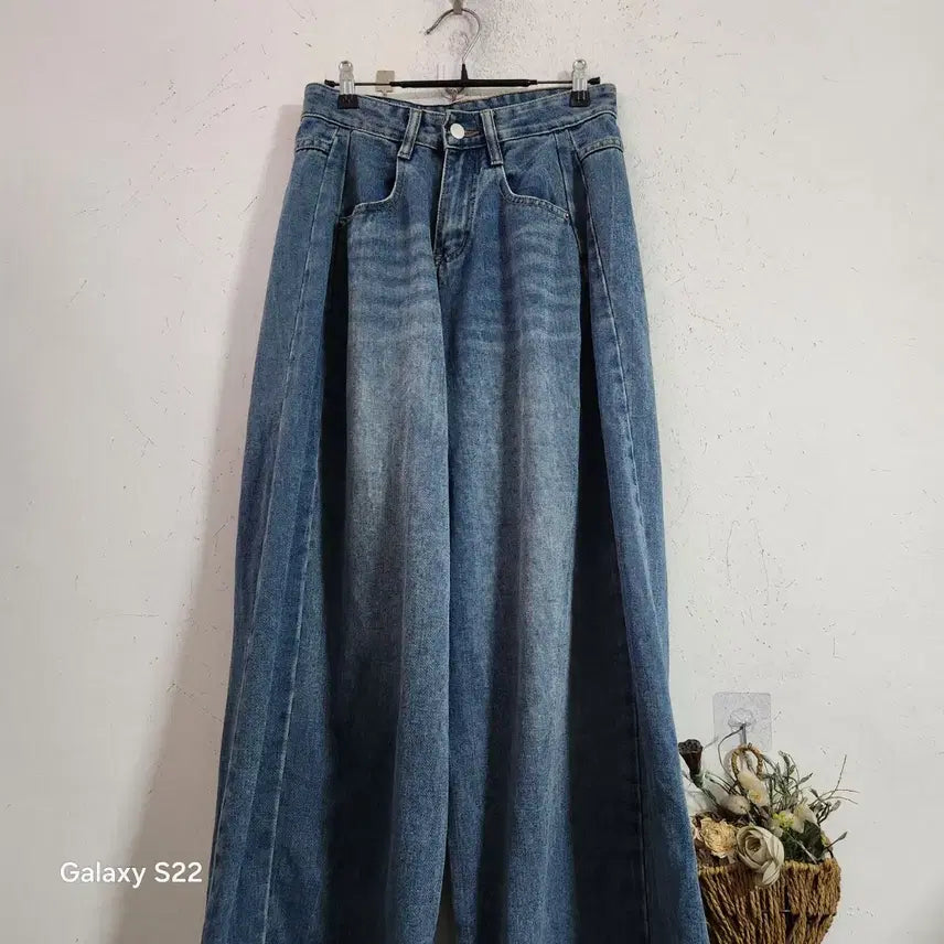 [BUNJANG] Wide Leg Denim Pants / 와이드 데님 팬츠 롱 청바지