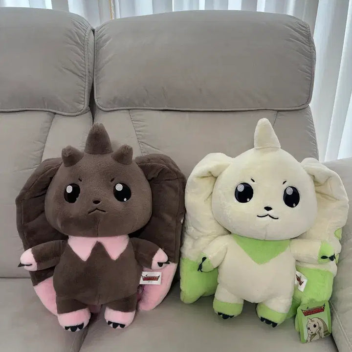 [SOLD OUT] 택포/일괄]디지몬 로프몬&amp;테리어몬 대형 인형+키링 판매(40cm)합니다