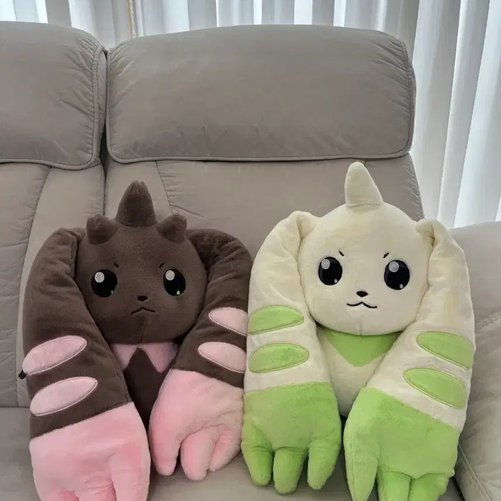 [SOLD OUT] 택포/일괄]디지몬 로프몬&amp;테리어몬 대형 인형+키링 판매(40cm)합니다
