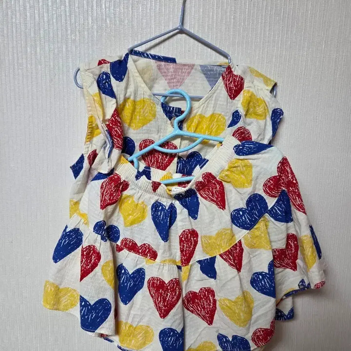 [BUNJANG] Limité Doudou Heart Pattern Top &amp; Bottom Set (M) / 리미떼두두 하트 패턴 상하세트 M