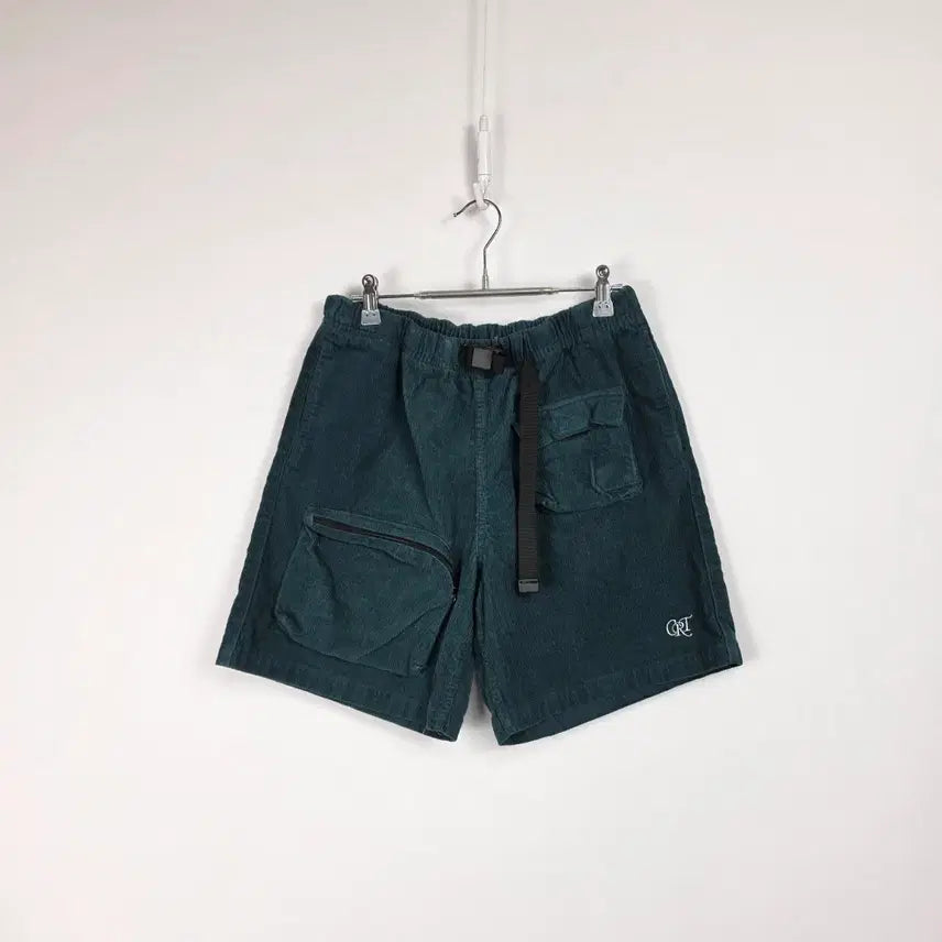 [BUNJANG] Critic Wear Corduroy Belted Banding Shorts Teal Men&