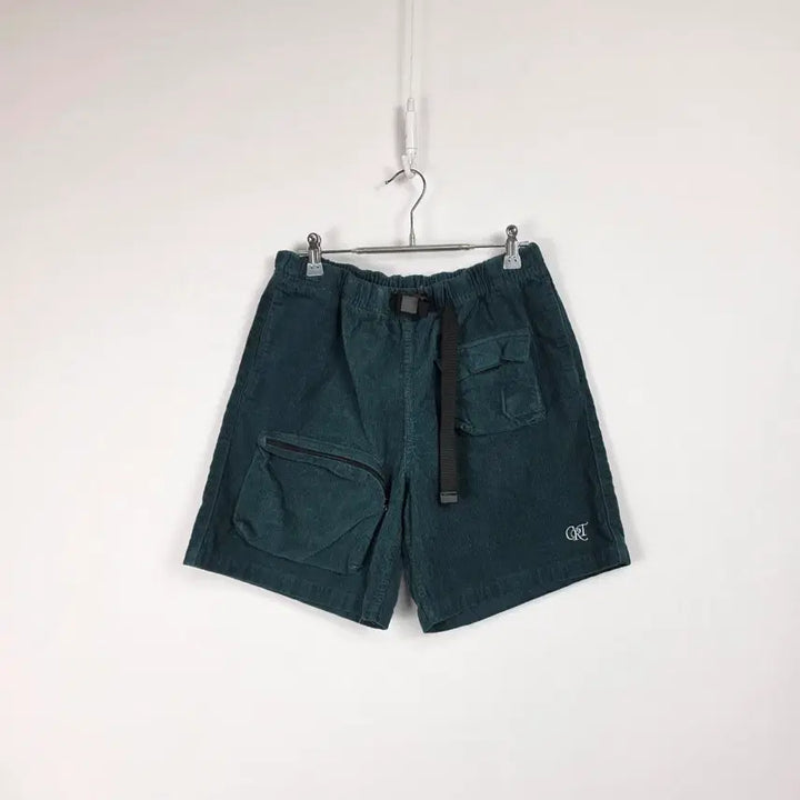 [BUNJANG] Critic Wear Corduroy Belted Banding Shorts Teal Men&