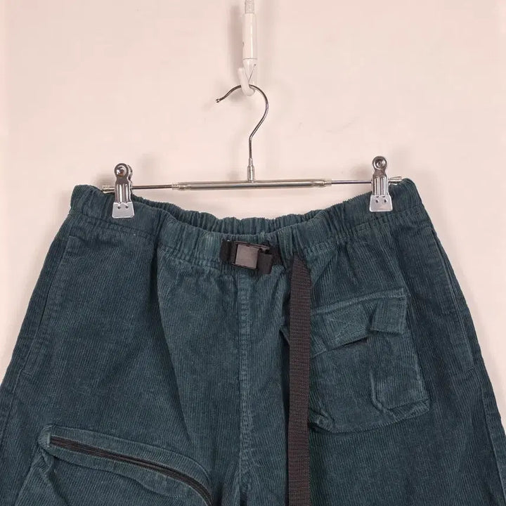 [BUNJANG] Critic Wear Corduroy Belted Banding Shorts Teal Men&