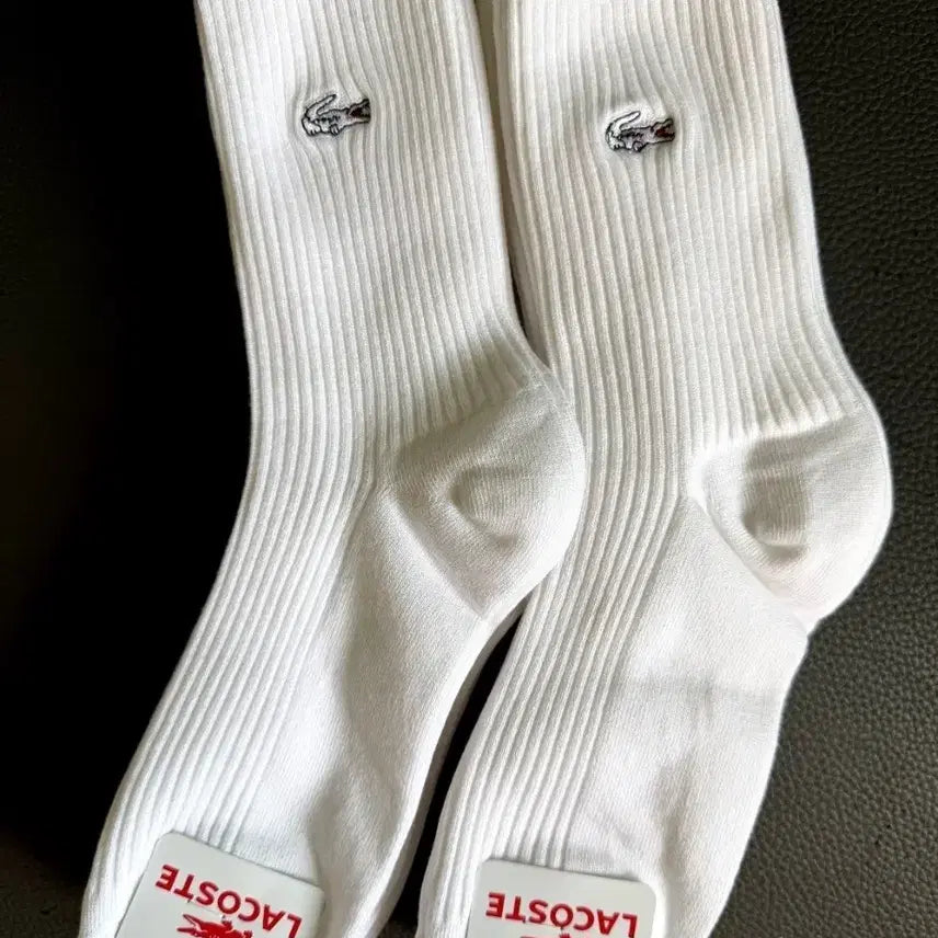 [BUNJANG] Lacoste White Socks 10-Pair Set / 라코스테 흰색 양말 10켤레세트