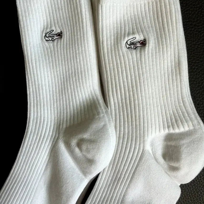 [BUNJANG] Lacoste White Socks 10-Pair Set / 라코스테 흰색 양말 10켤레세트