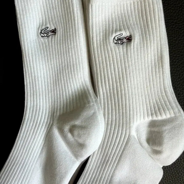 [BUNJANG] Lacoste White Socks 10-Pair Set / 라코스테 흰색 양말 10켤레세트
