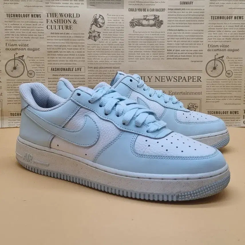 [BUNJANG] Nike Air Force 1 Glacier Blue Sneakers / 나이키 에어포스 1 글레이셔블루 운동화 260