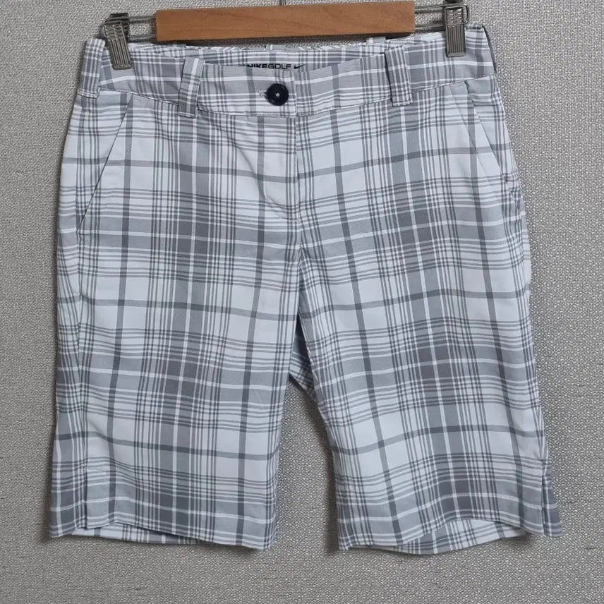 [BUNJANG] Nike Golf Grey Check Functional Shorts / 2사이즈) 나이키 골프 그레이 체크 기능성 반바지
